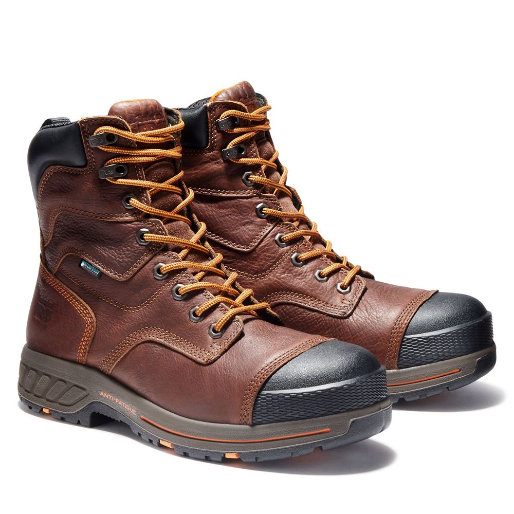 Bocanci De Muncă Timberland Barbati Maro - Pro® Helix Hd 8\" Comp Toe - Romania - LFTDZJ825